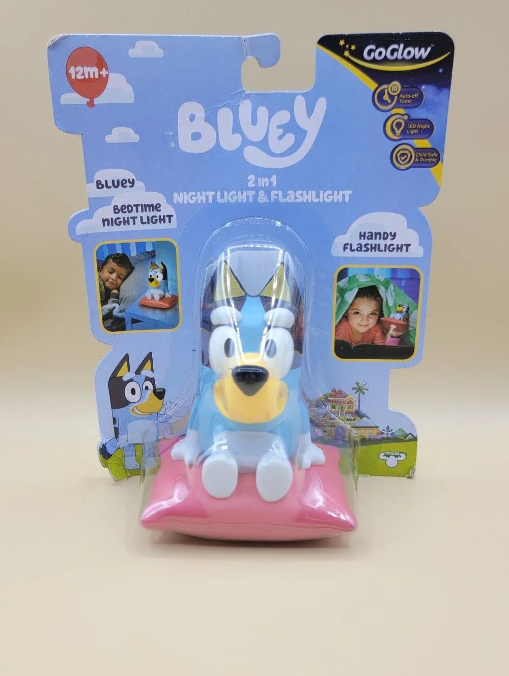 Bluey 2 In 1 Night Light & Flashlight LED Child Safe & Durable 12m+ GoGlow New